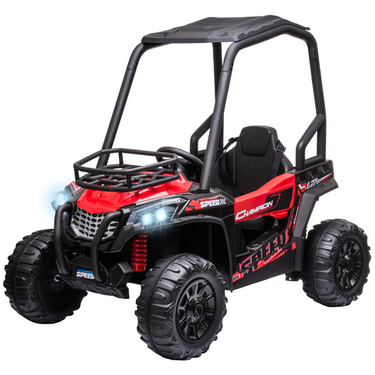 12V Dual Motor Kids Electric Ride-on UTV Toy, Batter Powered Truck with Forward and Reverse Function, Headlights, MP3/USB Music Connection, Suspension, & Remote Control, Red Car Giga GNJ Toys Walmart EHubDirect.com™ Giga https://www.cyberehub.com