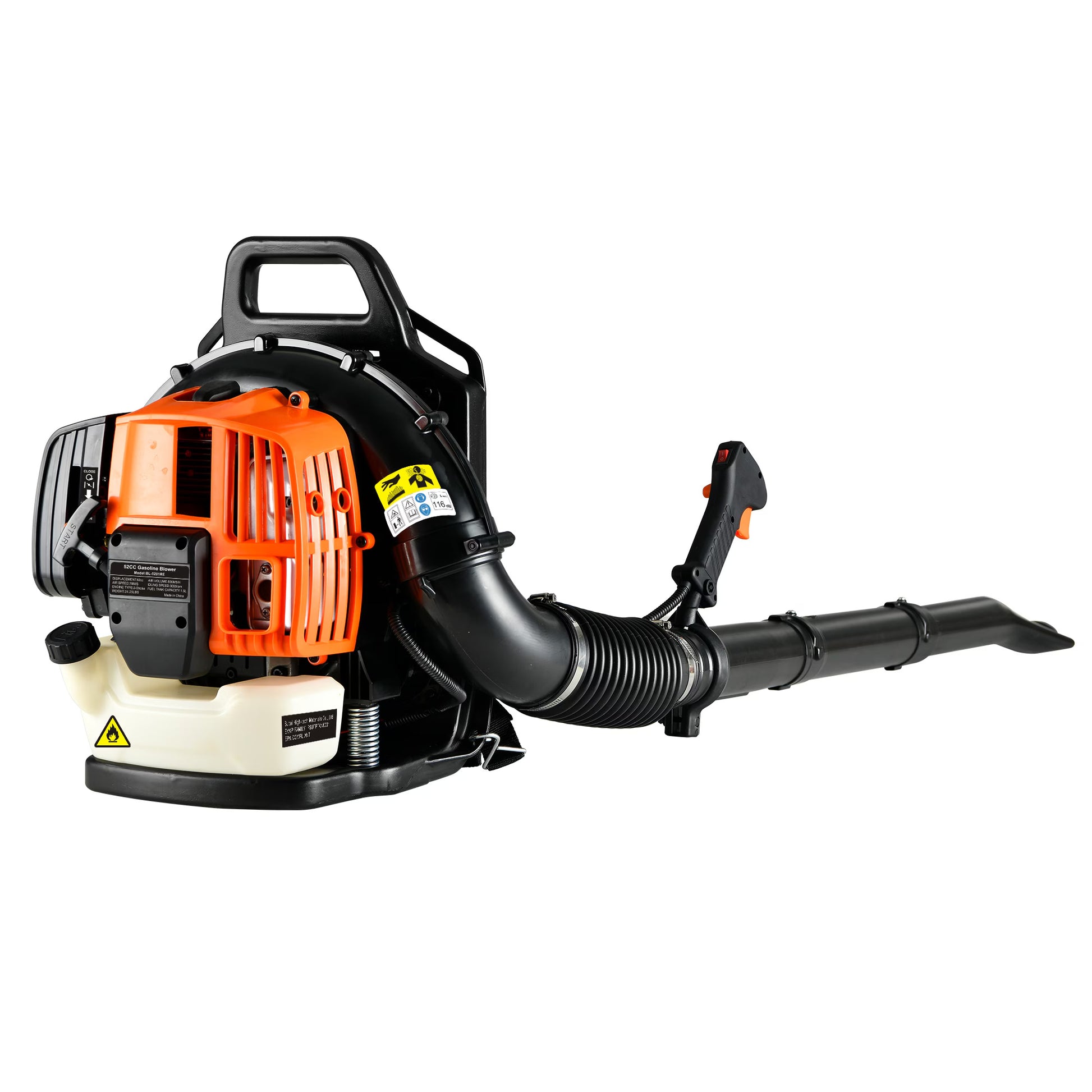 2 Stroke Commercial Backpack Leaf Blower Gas Powered Grass Lawn Blowing Machine Orange Power Tools CJ USa USPS EHub Direct CJ https://www.cyberehub.com