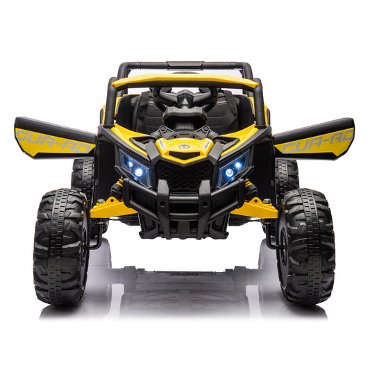 12V Ride On Car with Remote Control,UTV ride on for kid,3-Point Safety Harness, Music Player (USB Port/Volume Knob/Battery Indicator), LED Lights, High-Low Speed Switch - Off-Road Adventure for Kids Giga GNJ Kids Toys EHubDirect.com™ Giga https://www.cyberehub.com