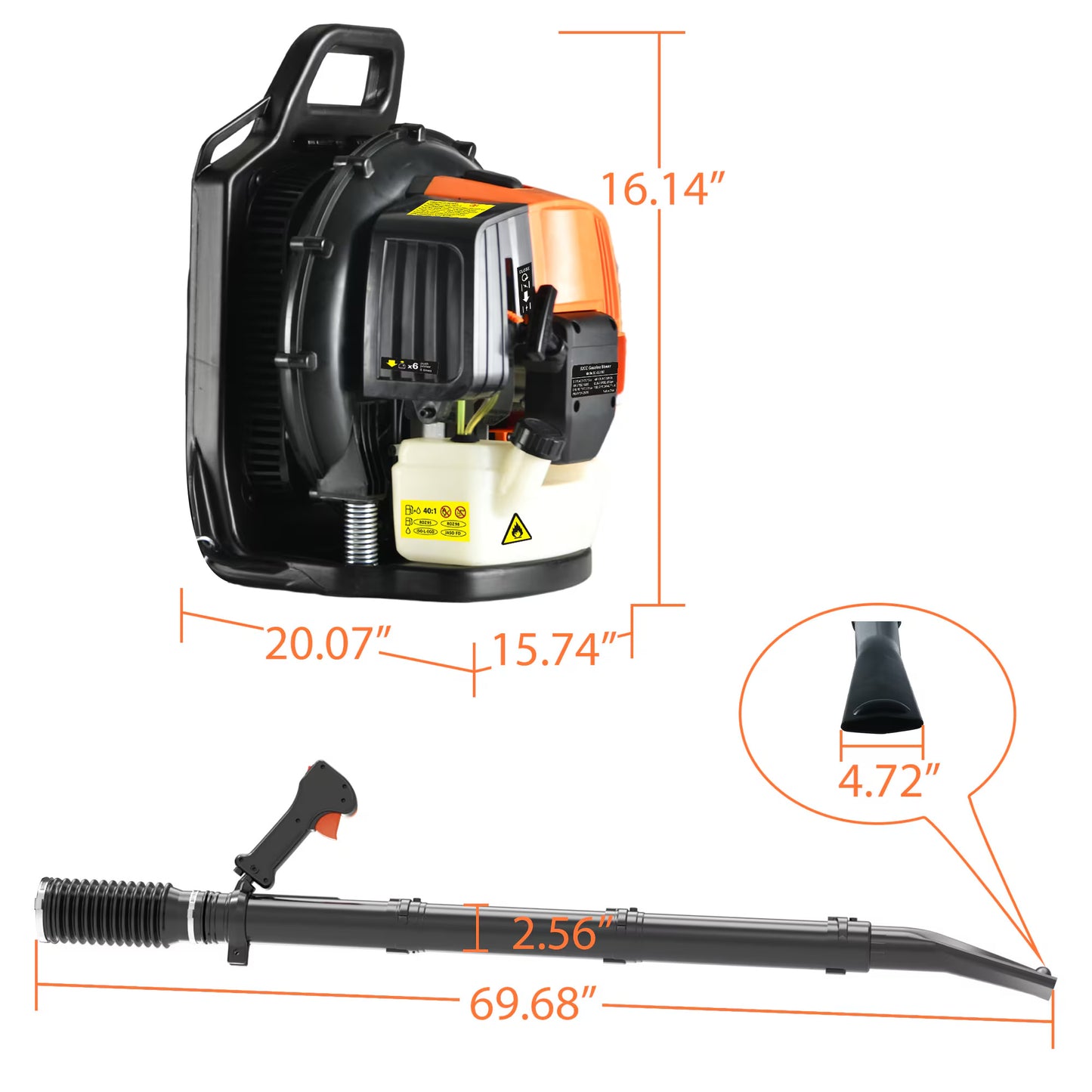 2 Stroke Commercial Backpack Leaf Blower Gas Powered Grass Lawn Blowing Machine Power Tools CJ USa USPS EHub Direct CJ https://www.cyberehub.com